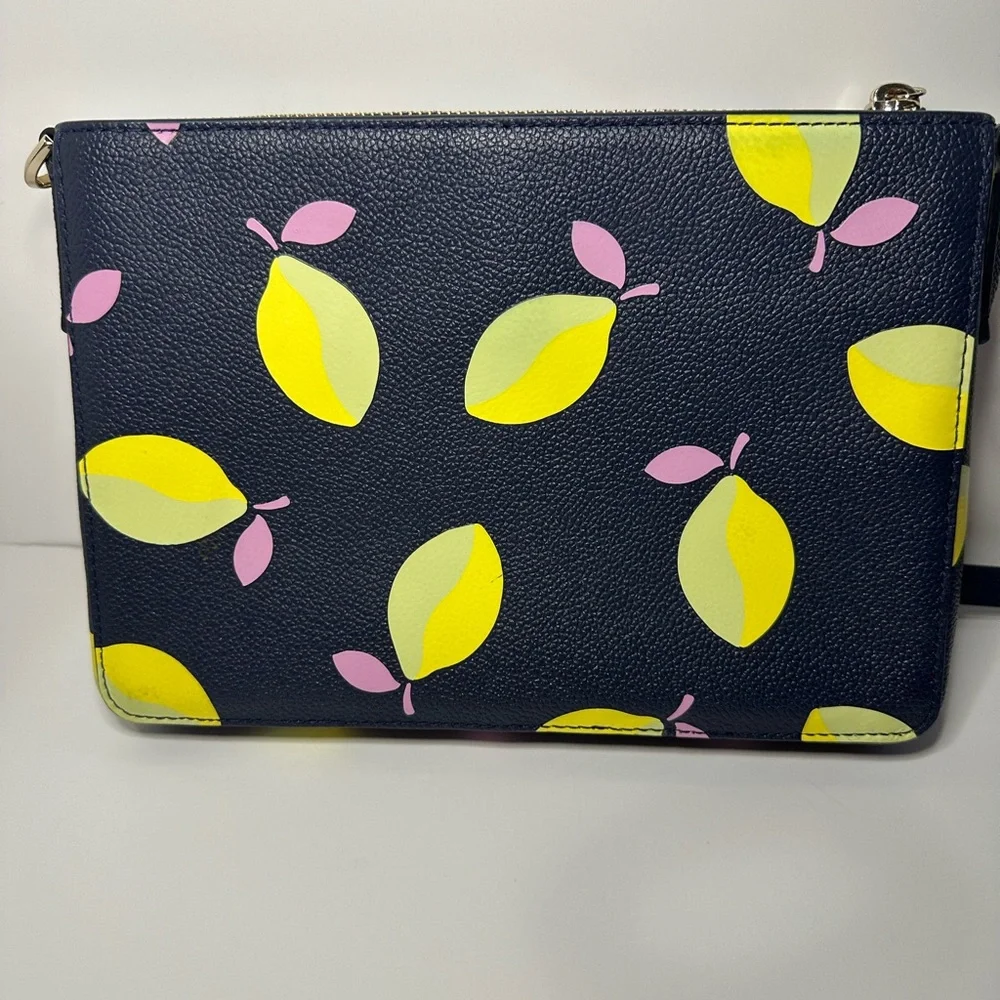 Kate Spade EUC Margaux Lemons Grained Leather Convertible Crossbody